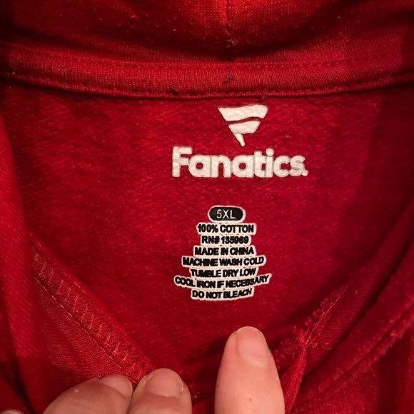 FANATICS MENS SAN FRANCISCO 49 ers Hoodie 5XL - Picture 2 of 2